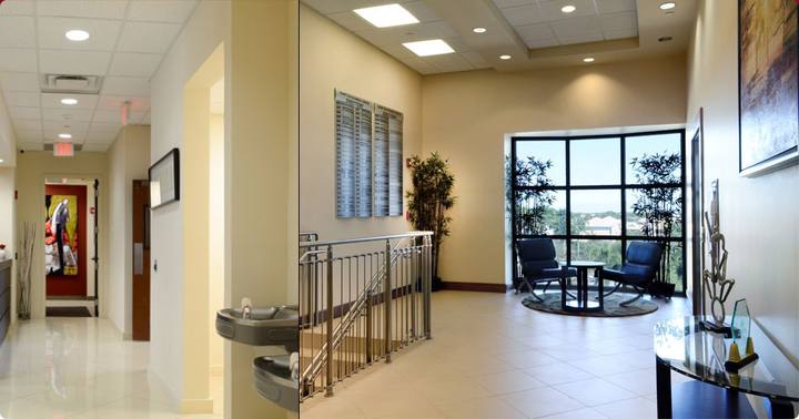 Lobby and reception area at Graziano Law Group's office building